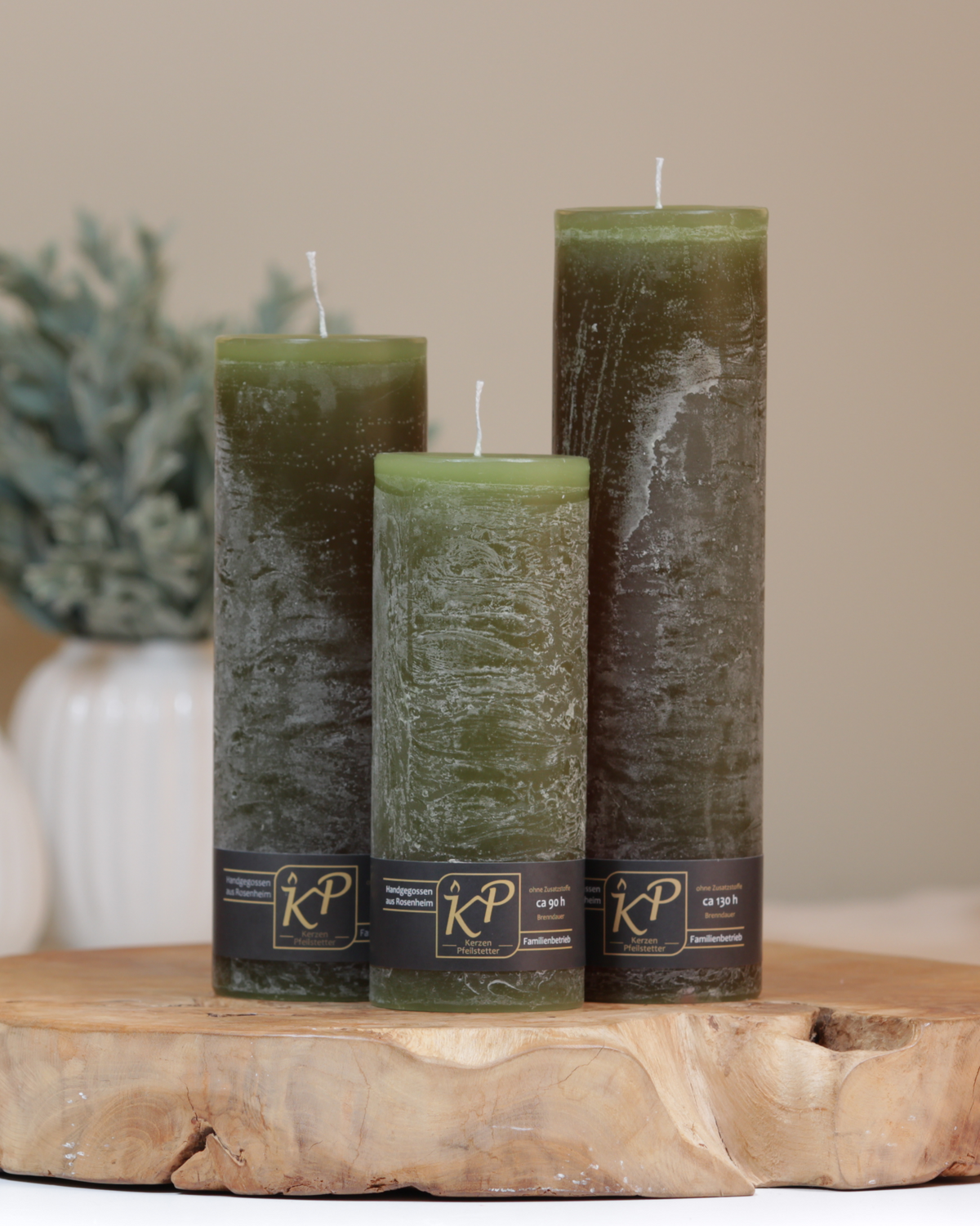 Dalina flower candle | apple green