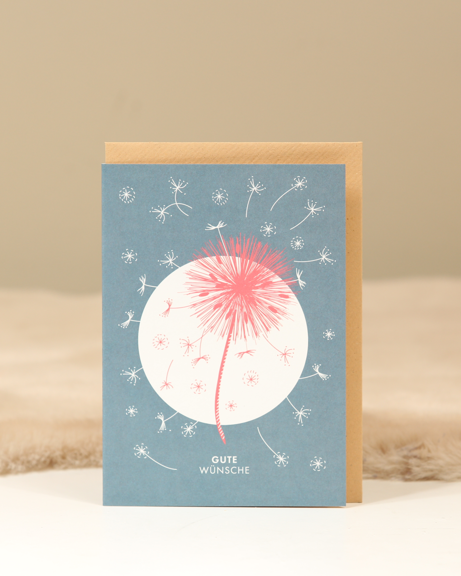 Grußkarte „Gute Wünsche“ – Pusteblume