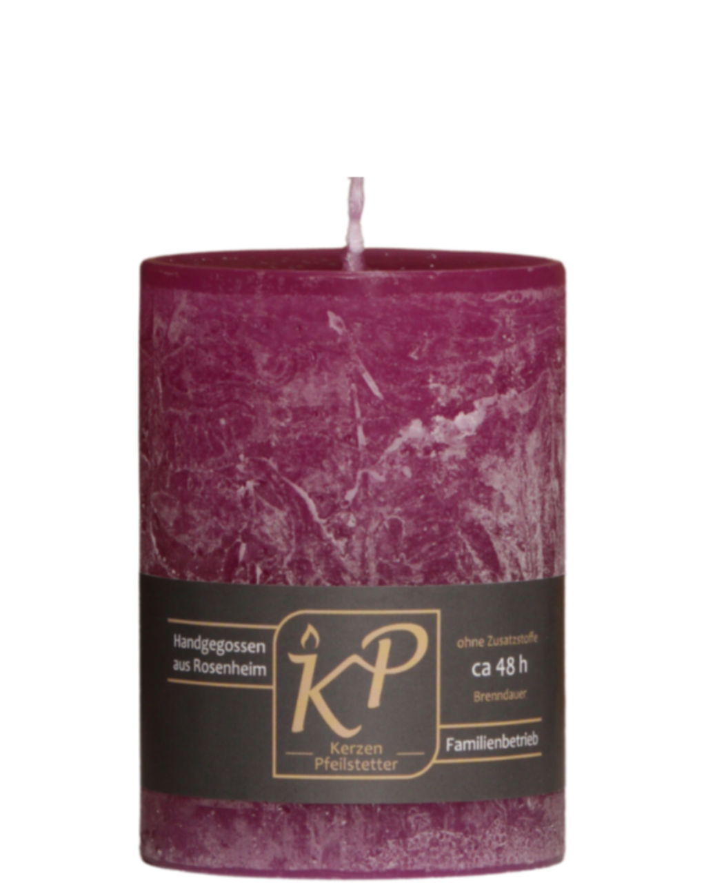 Tischkerze in magenta.