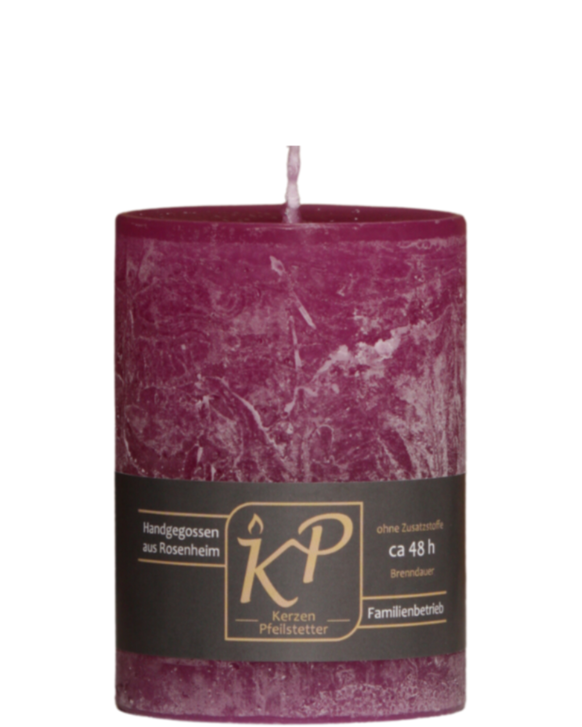 Tischkerze in magenta.
