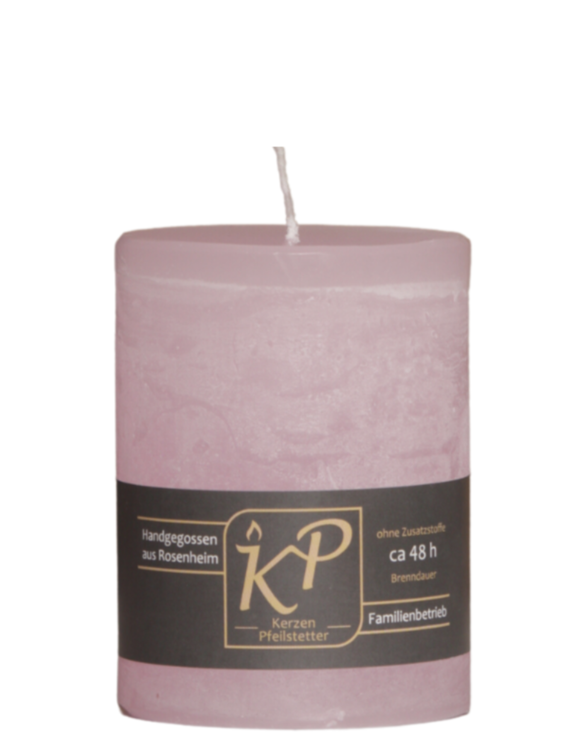 Tischkerze in pastellrosa.