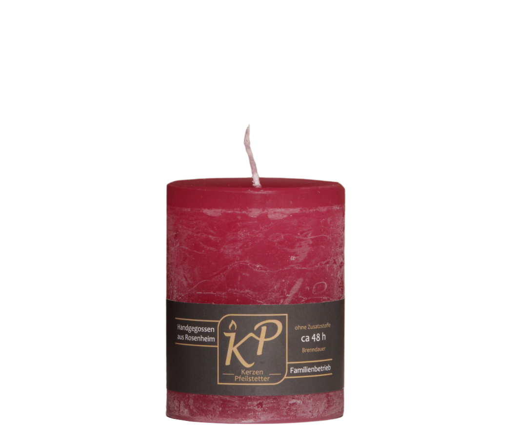 Table candle | raspberry pink | ~ 48h burning time