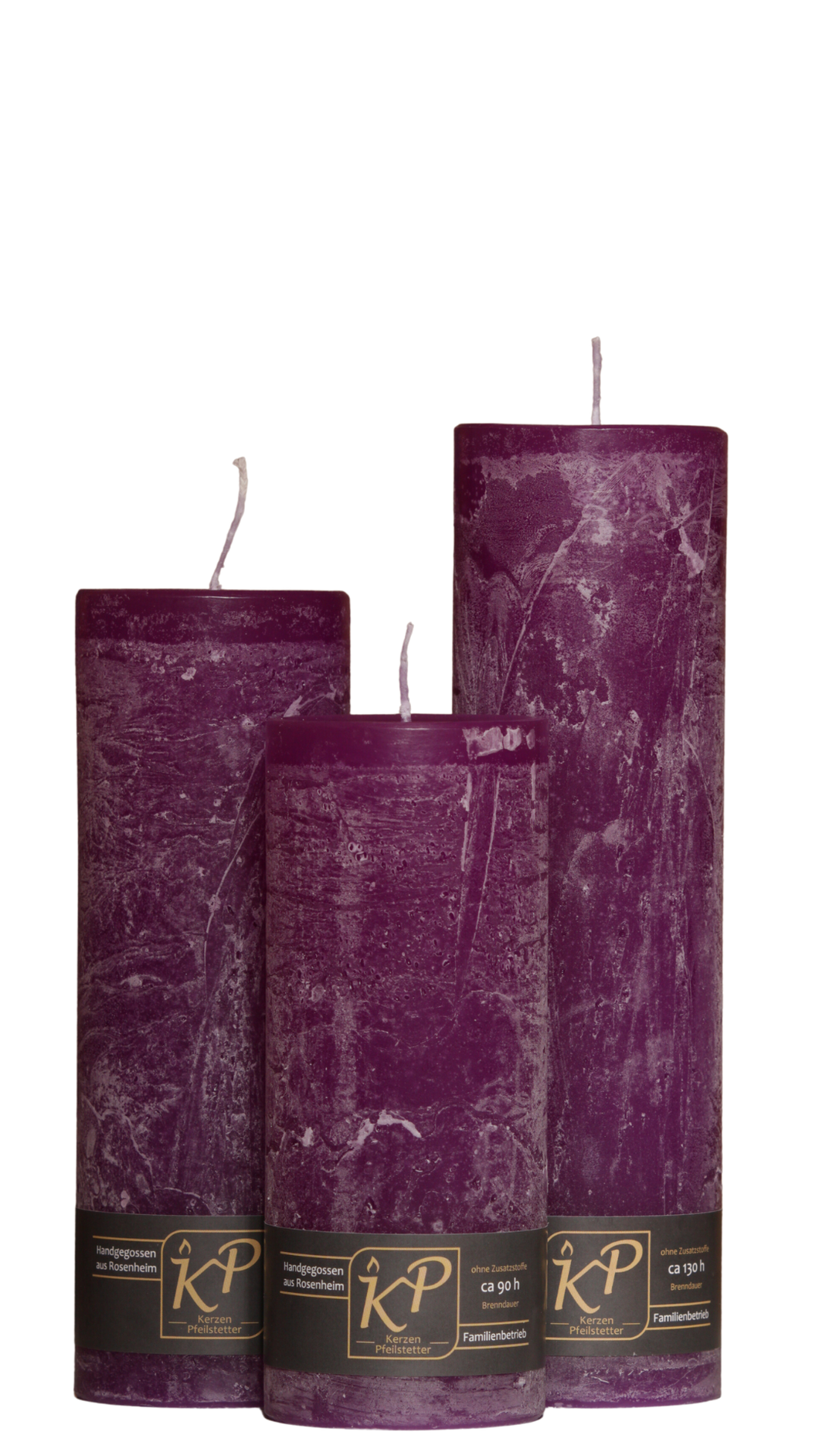 Dalina flower candle | purple | ~ 130h burning time