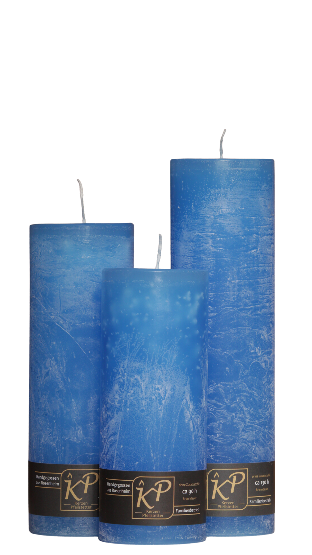 Dalina flower candle | medium blue | ~ 130h burning time