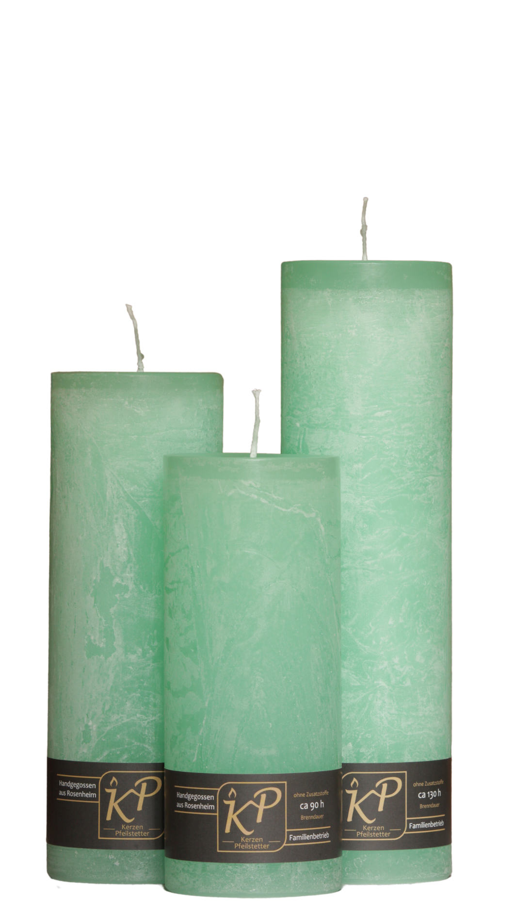 Dalina flower candle | apple green | ~ 130h burning time