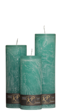 Load image into Gallery viewer, Dalina flower candle | turquoise | ~ 130h burning time

