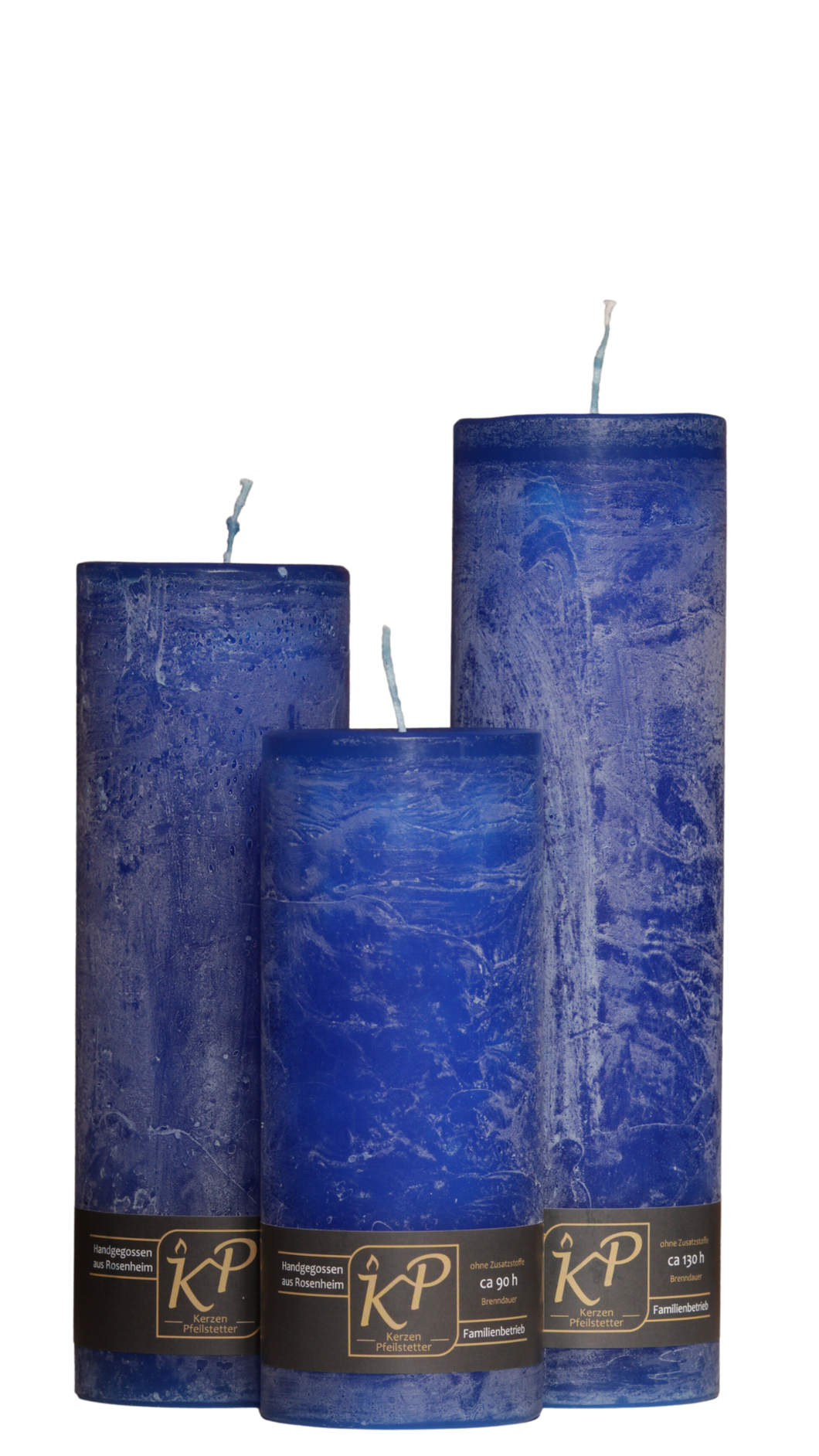 Dalina Blütenkerze | blau | ~130h Brenndauer