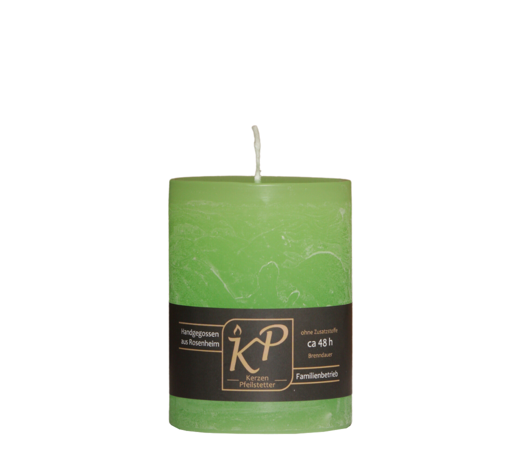 Table candle | apple green | ~ 48h burning time